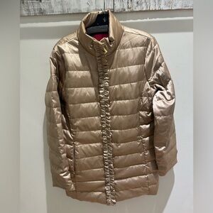 Lilly Pulitzer Metallic Gold Puffer Jacket